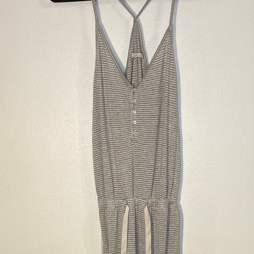 Abercrombie & fitch striped sleeveless tie waist lounge pajama jumpsuit